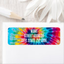 Search for tie dye return address labels Colourful