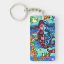 Search for mermaid art key rings Fish