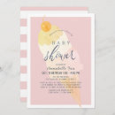 Search for ice cream baby girl shower invitations Watercolor