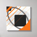 Search for orange and grey canvas prints Black