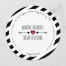 Search for red heart wedding invitations Black and white