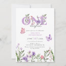 Search for butterfly 1st birthday invitations Girl