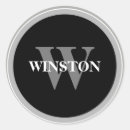 Search for black and white design stickers Classic round