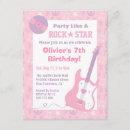 Search for rocker birthday invitations Girls
