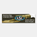 Search for deaf bumper stickers Language