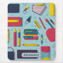 Search for school supplies mouse mats Pattern