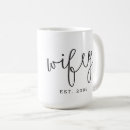Search for his and hers mugs Modern calligraphy