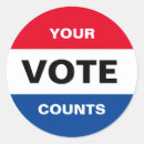 Search for your vote counts stickers Politics