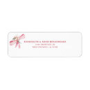 Search for bow return address labels Blush pink