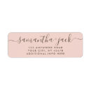 Search for blush wedding return address labels Pink