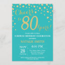 Search for female 80th birthday invitations Cheers to 80 years