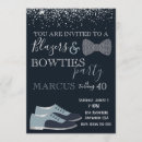 Search for bowtie birthday invitations Elegant