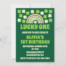 Search for 4 leaf clover 5x7 invitations St patricks day