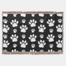 Search for black dog paw blankets Pattern of paws