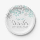 Search for winter onederland plates Snowflake