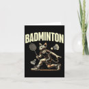 Search for sporting enthusiast cards Favourite hobby badminton