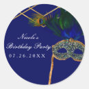 Search for blue masquerade party stickers Carnival