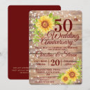 Search for sunflower wedding anniversary invitations Rustic