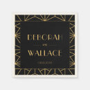 Search for geometric napkins Black and gold