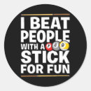 Search for cue stick stickers Funny