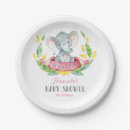 Search for pink and gray baby shower plates It's a girl