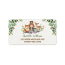 Search for woodland baby animals return address labels Forest