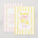 Search for lemon thank you cards Yellow stripes