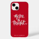 Search for merry and bright iphone cases Red
