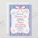 Search for red white blue birthday invitations Retro vintage americana birthday