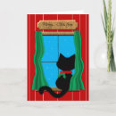 Search for cat in window christmas cards Kitty