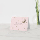 Search for moon and stars thank you cards Pink