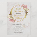 Search for gold geometric baby shower invitations Pink