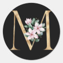 Search for floral letter m stickers Gold