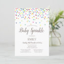 Search for confetti baby sprinkle invitations Rainbow