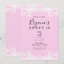Search for lace sweet 16 invitations 16th