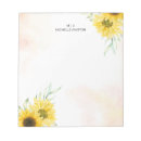 Search for watercolor sunflower notepads Modern