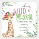 Search for pink safari stickers Giraffe