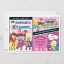 Search for girl power birthday invitations Superhero