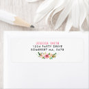 Search for pink flowers return address labels Girl baby shower