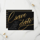 Search for black gold save the dates Modern