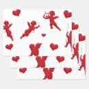 Search for cupid wrapping paper Red