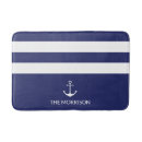 Search for navy and white stripes bath mats Anchor