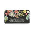 Search for chalkboard floral return address labels Modern