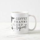 Search for sleep repeat mugs Black and white