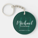 Search for emerald green wedding key rings For him