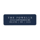 Search for dark blue return address labels Minimalist