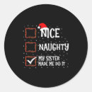 Search for naughty and nice stickers Funny christmas
