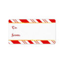 Search for peppermint return address labels Red and white stripes