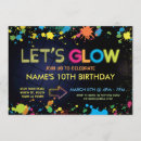 Search for kids glow party invitations Glowing
