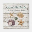 Search for sea shells save the dates Engagement